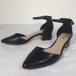 Aldo Black Pointed Toe Block Heel